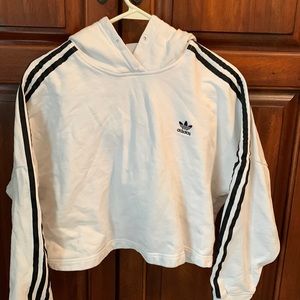 Adidas’s White Cropped Hoodie